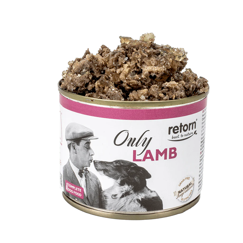 Comida húmeda Retorn Only Lamb para perros, con cordero natural sin cereales