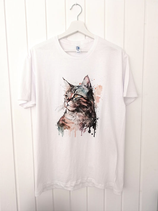 Camiseta blanca Gato