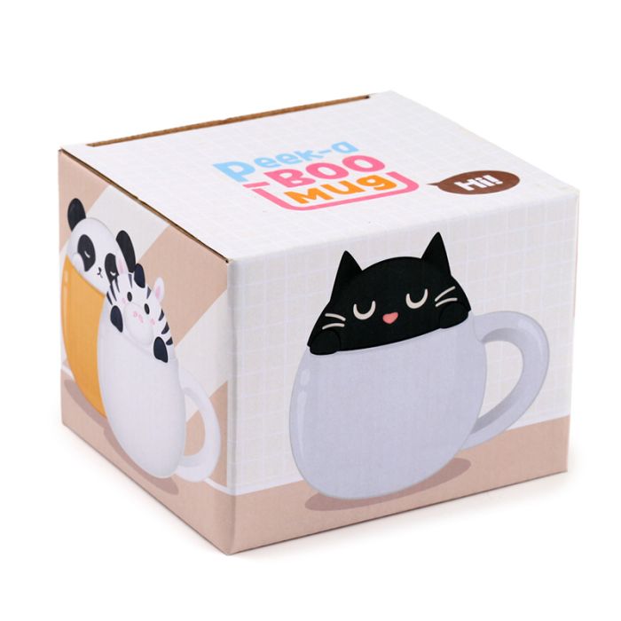 Taza de Cerámica con Tapa Gato Feline Fine