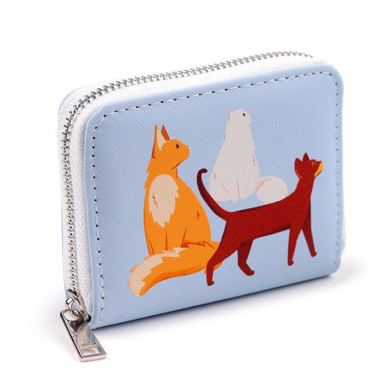 Cartera con Cremallera Gato Feline Fine Pequeña