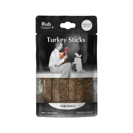 Premio Rub Stick Dental de Pavo para Perros 100g - Regular Size 2x2